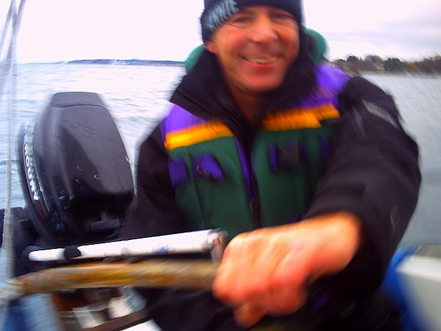 Darren as Annie wins the race and the Series