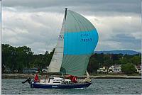 Spinnaker on a beam 3