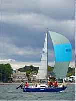 Spinnaker on a beam 4